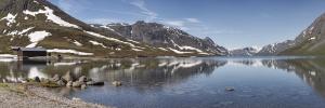 Norwegia, jezioro Gjende 2016-06-05 panorama
